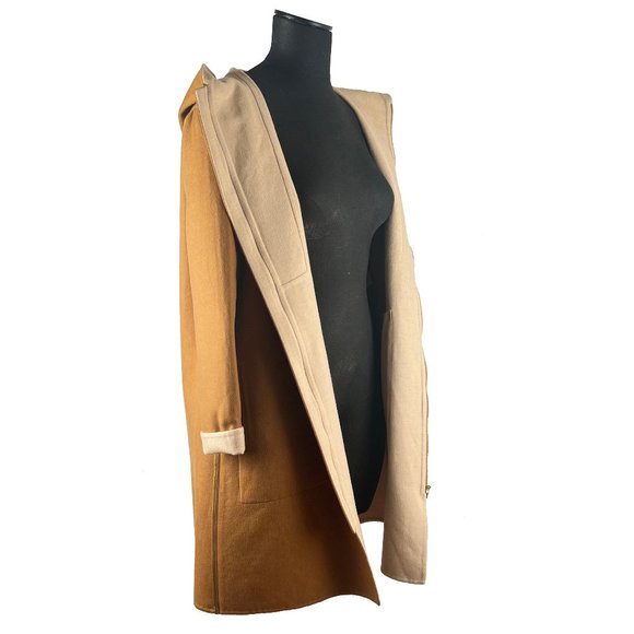 NEW Authentic HERMES Hooded Coat Jacket Zippered EU 34 Manteau Trois-Quarts - Picture 3 of 16